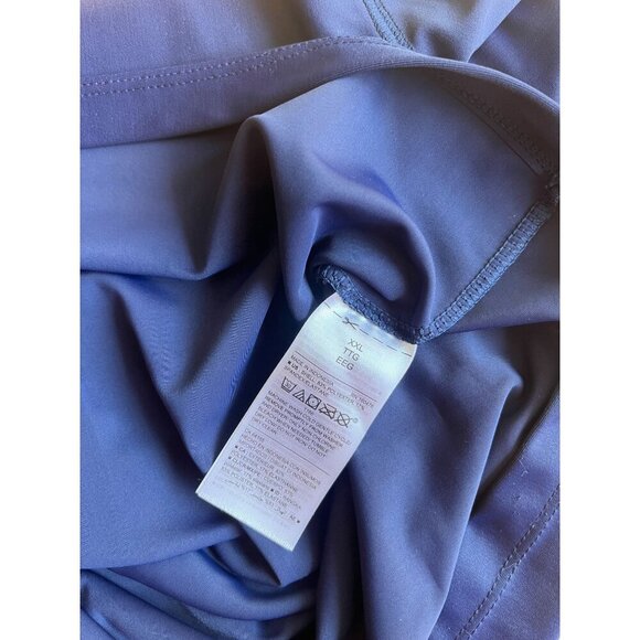 Old Navy Swim Top Girls Navy Blue Long Sleeve Shirt With Tropical Graphic Design - Picture 5 of 5